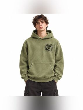 HYPLAND Attack on Titan Armed Forces Army Green Hoodie Small